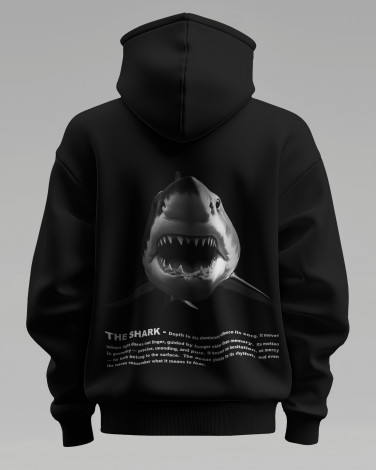 Shark Hoodie – “Stay Hungry, Swim Silent”